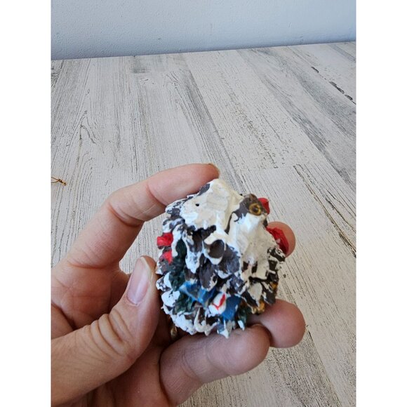 Cardinal bird ornament acorn pear set vintage nest unique birdhouse wooden - Picture 12 of 14